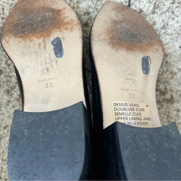 Octavio Lace up Moto Black Genuine Leather Boots Size 38/ 7.5 - Picture 6 of 7